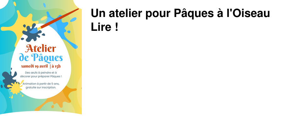 Un atelier pour P�ques � l'Oiseau Lire !