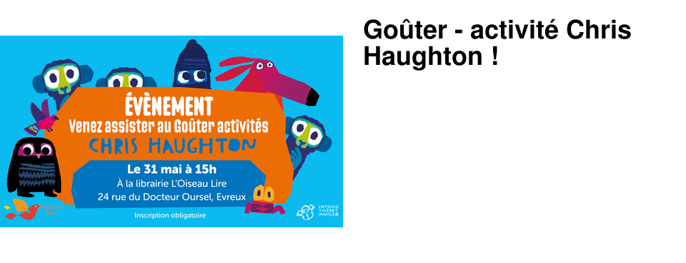 Go�ter - activit� Chris Haughton ! 